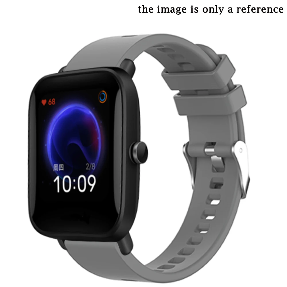

silicone wristband for Amazfit BIP U/S GTS2 2e/GTR 42MM watch adjustable silicone wrist strap for zepp E bracelet belt loop soft