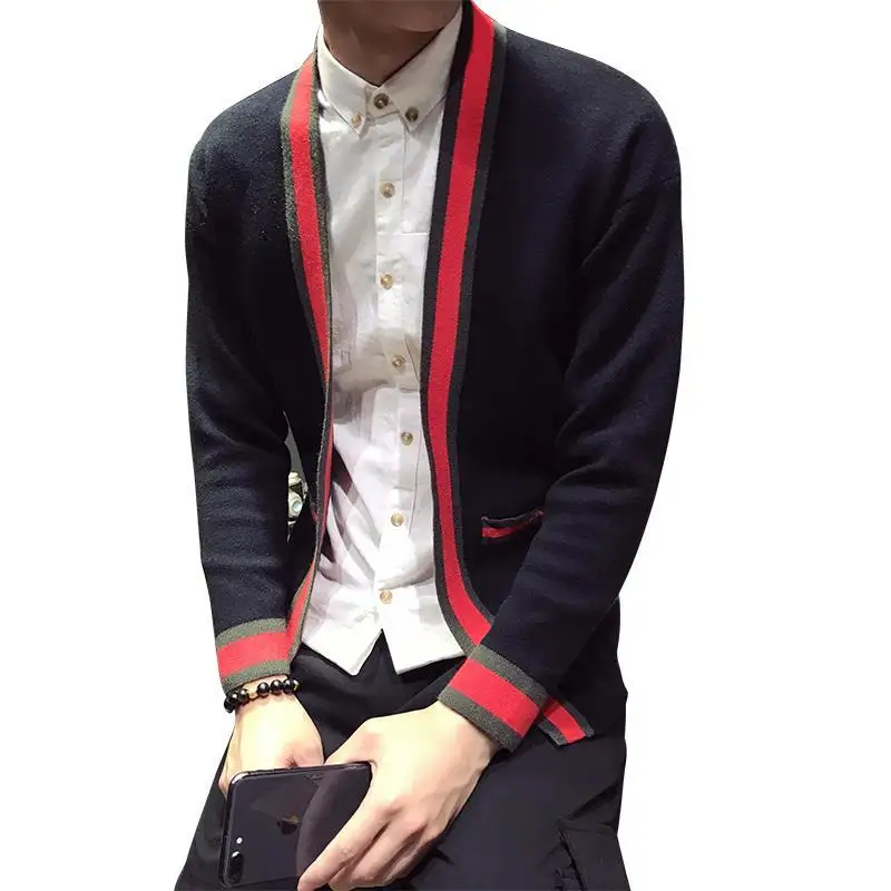 

2021 spring and autumn new sweater casual thin men's knitted cardigan