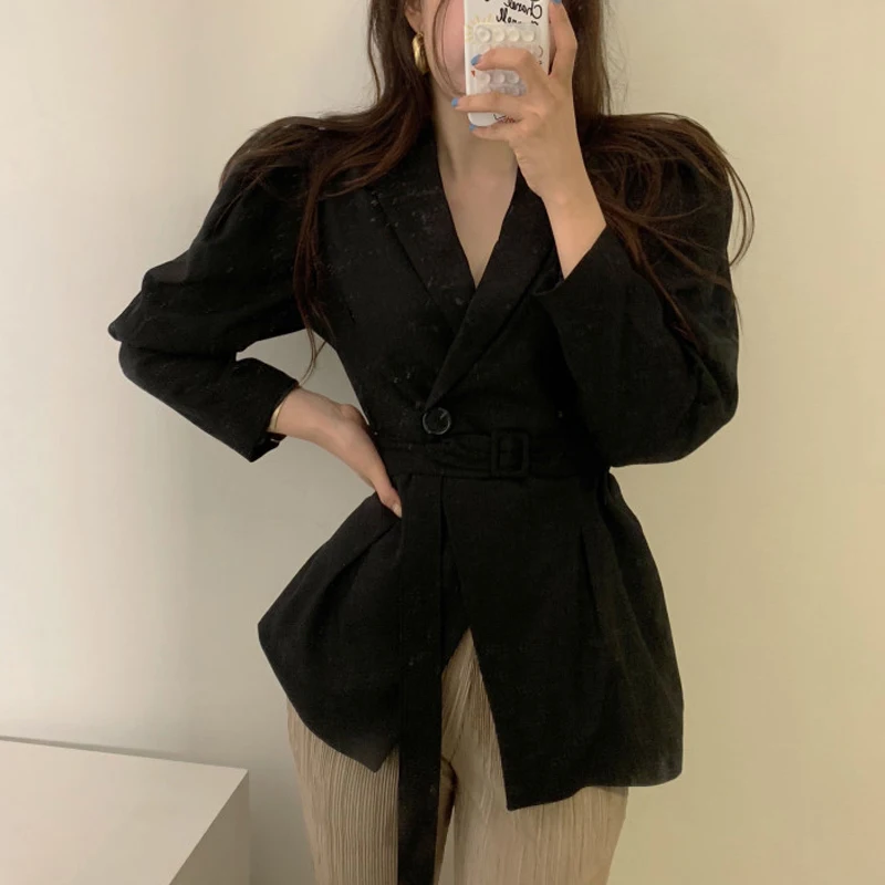 Mozuleva Весенняя рабочая одежда клетчатые женские блейзеры на одной пуговице с