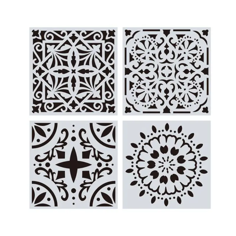 

16pcs/set Mandala Stencils DIY Drawing Template Wall Painting for Wood Tile Rock