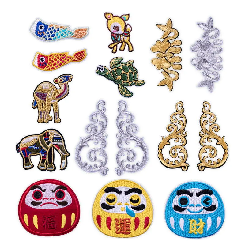 

Customized Wholesale New Embroidered Cloth Stickers Adhesive Cloth Tape Children's Clothing Accessories Accessories