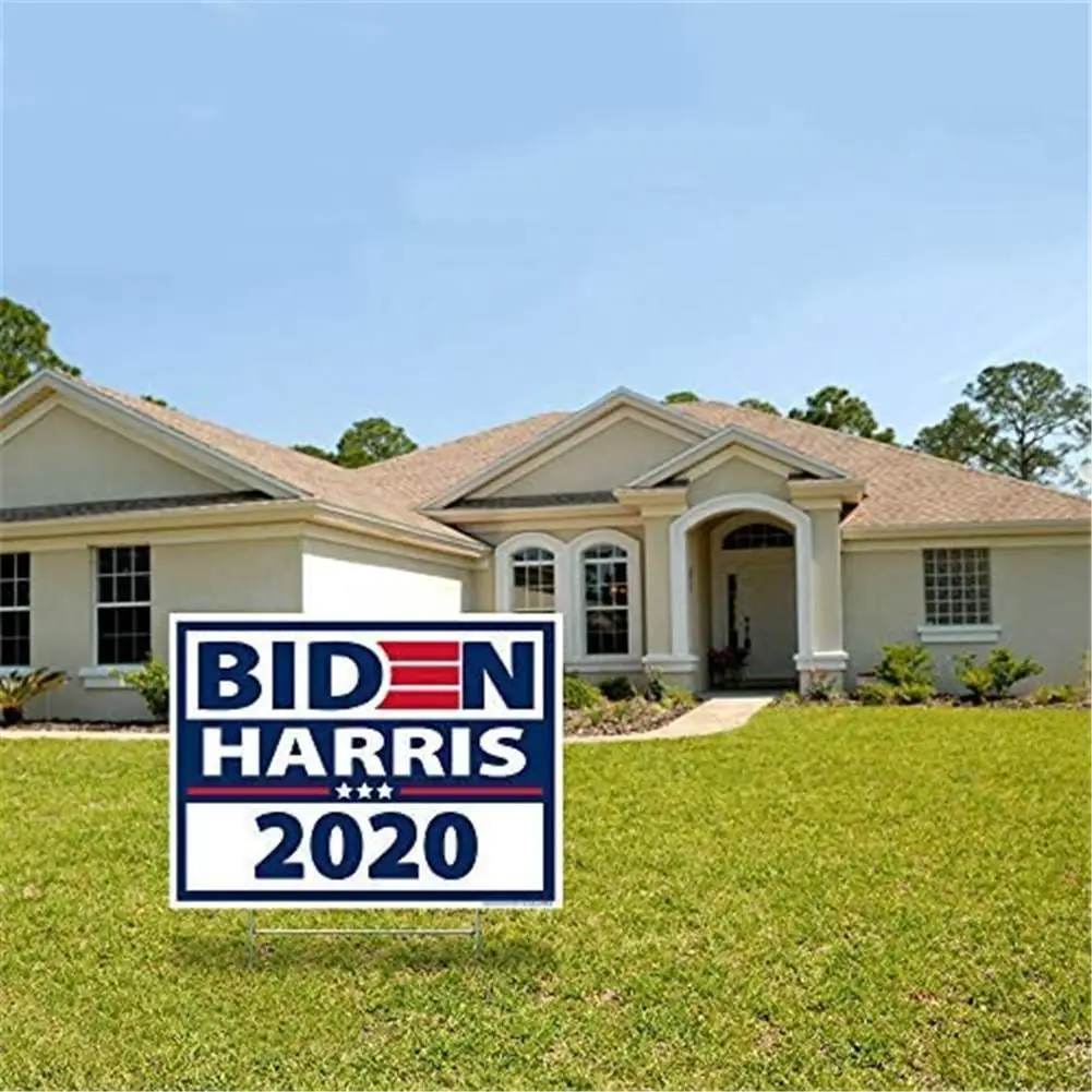 30*40 см Biden Harris 2020 Yard Sign для нас. Президент выбор двора баннер украшения|Флагшток из