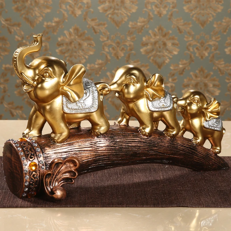Статуя слона в стиле ретро статуя из смолы ручной работы с изображением животных