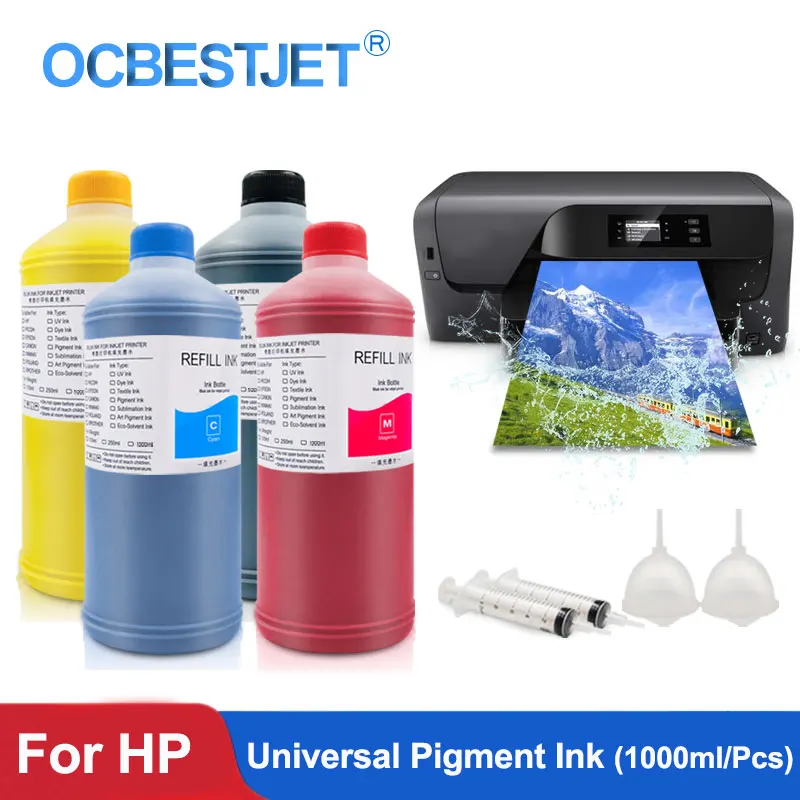 1000 мл/бутылка универсальные пигментные чернила для HP 178 364 655 670 711 862 920 932 950 951 952 953 955