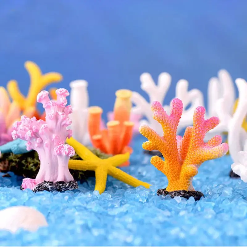 

Artificial Coral Fish Tank Ornaments Simulation Starfish Resin Reef Rock Landscape Making Aquarium Decor Craft Desktop Adornment