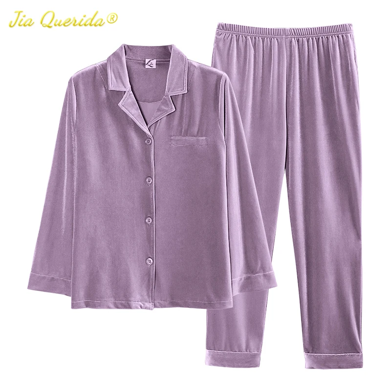 Бархатный пижамный комплект 2020 Новая модная женская домашняя одежда размера