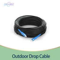 free shipping 10m 20m 30m outdoor drop cable sc singlemode sm simplex ftth single mode fiber optic jumper cable steel stengthen