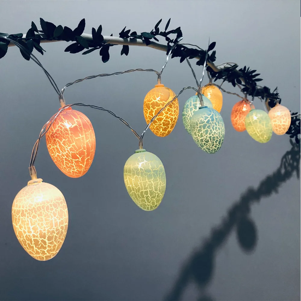 

1PC 1.5M Long 10 LED Easter Egg String Light Lovely LED Easter Egg String Lamp Creative Easter Decorative String Lamp Easter Fes