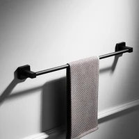 304 stainless steel black bathroom towel single bar bath hardware shelf ringrack nail punched wall mounted 40 60cm nordic style