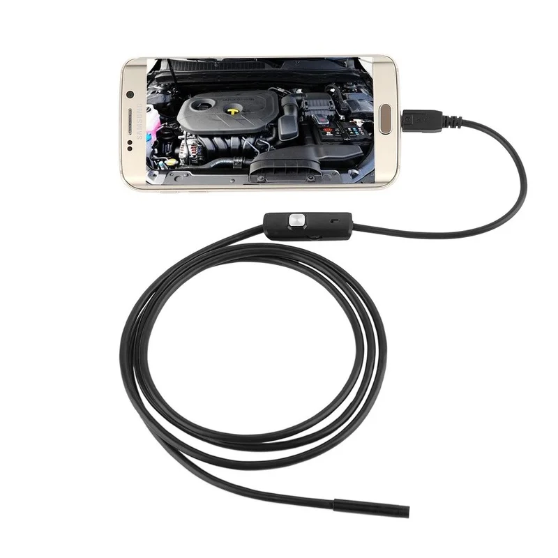 

5.5mm HD Android Mobile Phone Computer USB Endoscope Pipe Auto Repair Soft Cable 2 Meters