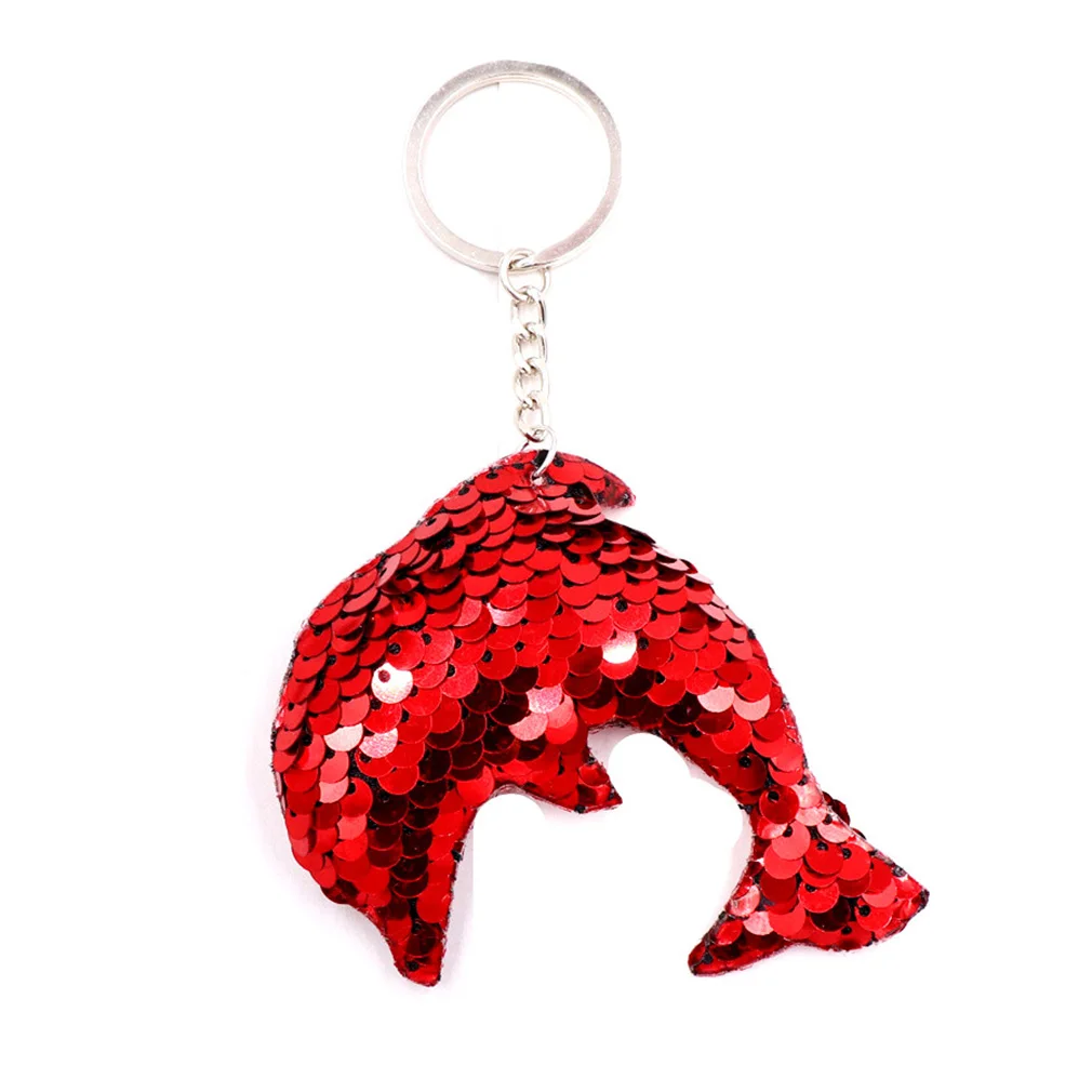 Cute Turtle New Reflective Double-sided Sequin Keychain Christmas Tree Pendant Ladies Bag Car Accessories Key Ring Gifts Female | Украшения