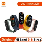 Оригинальный Смарт-браслет Xiaomi Mi Band 5 6, сменный мягкий силиконовый цветной браслет для наручных часов Mi Band 5 Band 6