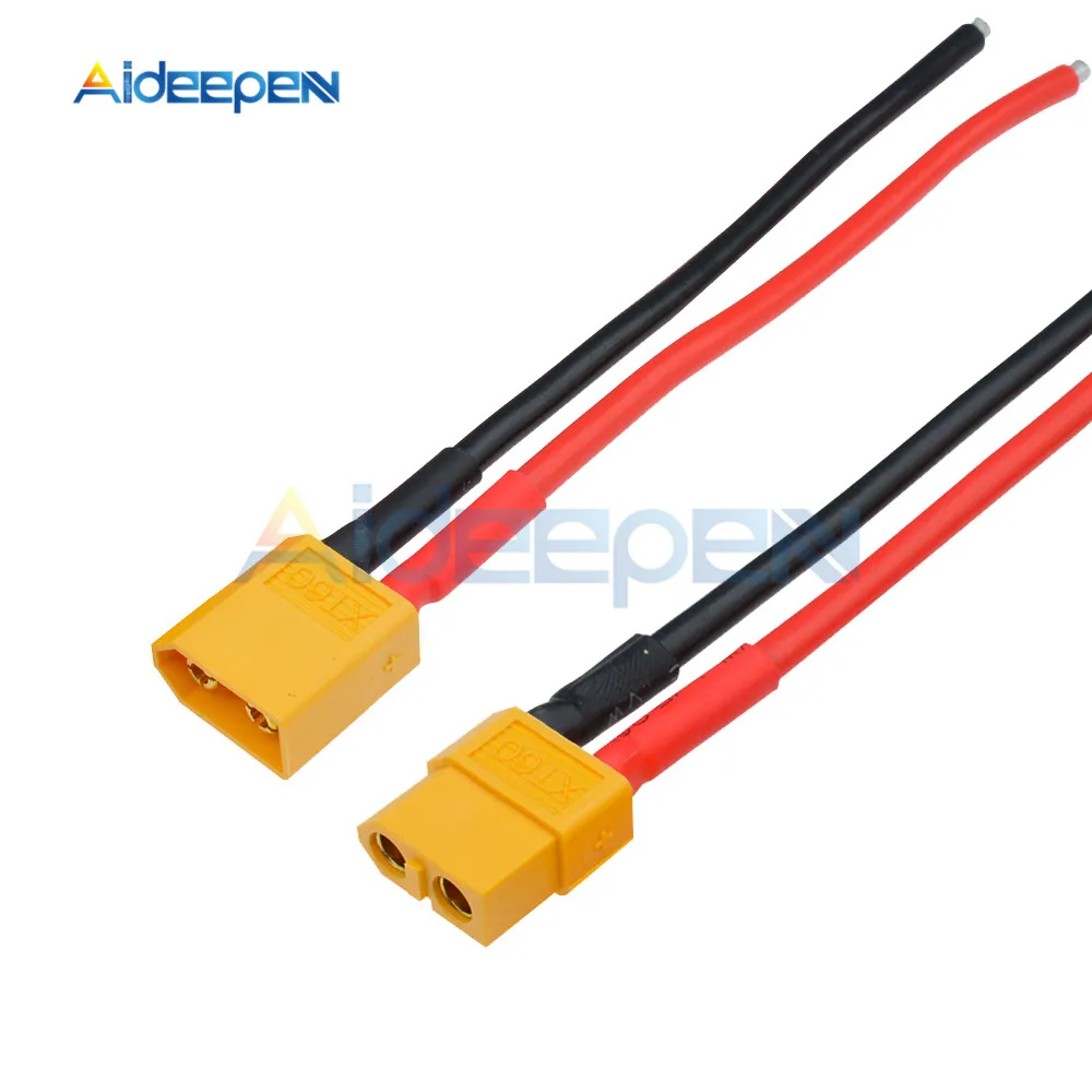 5 шт. 10 XT60 коннектор штекер гнездо с корпусом см силиконовый провод 14AWG XT-60 |