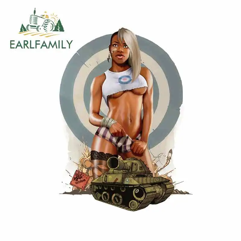 EARLFAMILY 13 см x 9 5 забавная прочная Военная заколка девушка переводная мотоциклетная