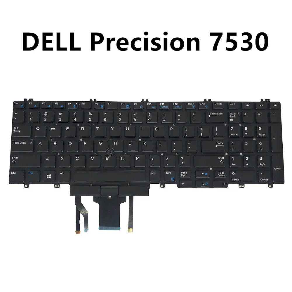Американская клавиатура для Dell precision 15 7530 E7530 цена хороший английский черный с