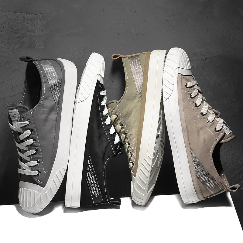 

YEINSHAARS Canvas Fabric Man Sneakers Shoes Slip Resistance Autumn Luxury Men's Casual Shoes Flats Male Vulcanize Shoes Men