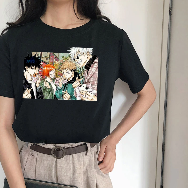 Anime Spells Return To War Women's Short-Sleeved T-shirt Printing Funny Clothing Fashion Japan Harajuku Cartoon Casual Tee Tops images - 1