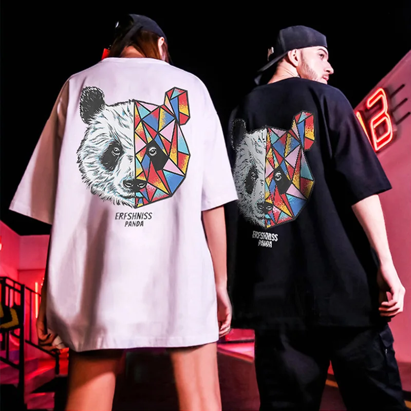 

Ybaby summer new fashion cartoon short sleeve t-shirt men's trend loose pattern T-shirt super large T-shirt Harajuku