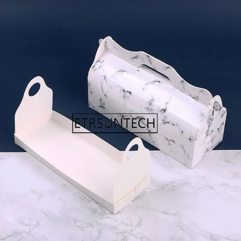 100 шт. Модная элегантная коробка для торта в мраморную полоску пудинг Сырная