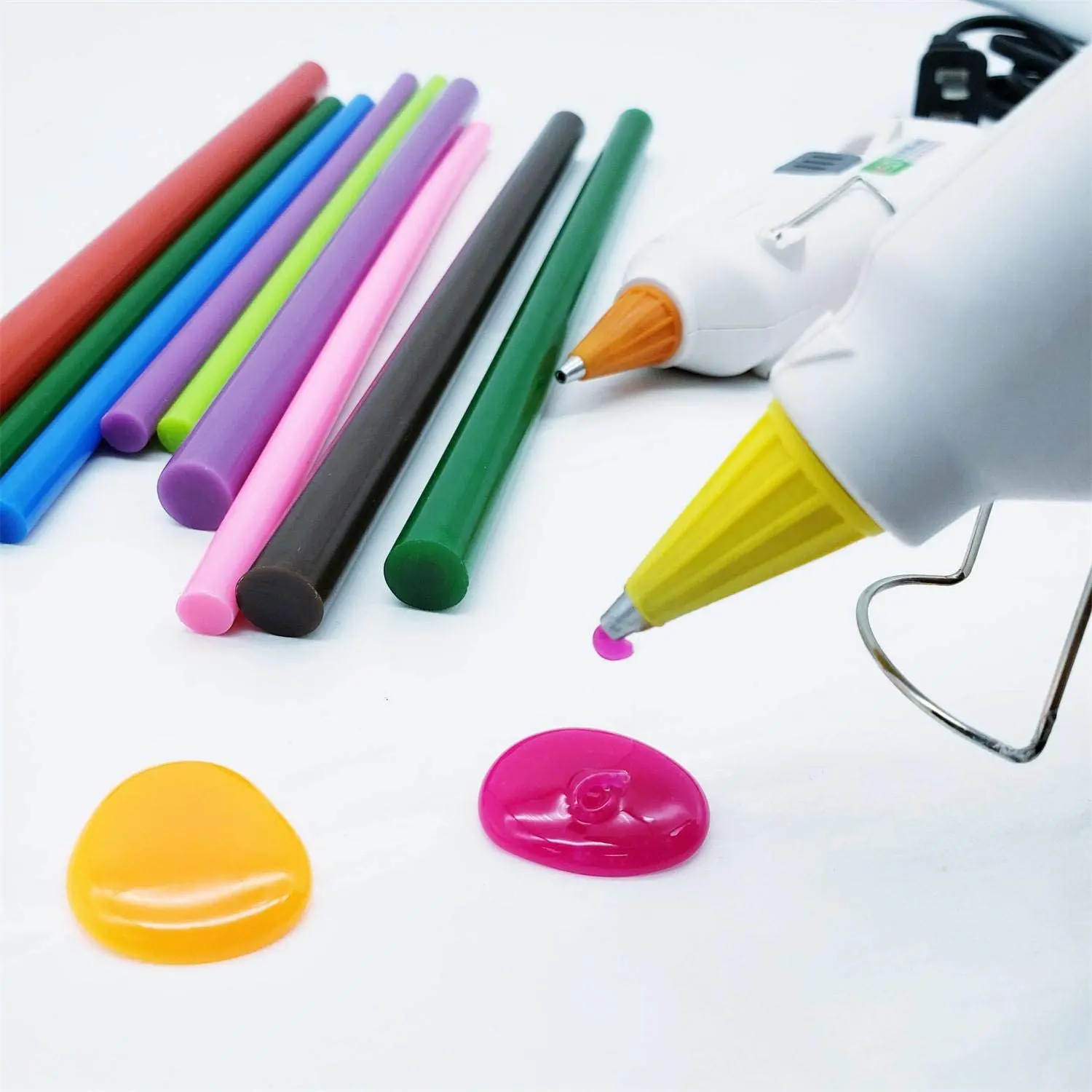 

Hot Glue Gun 25W/15W with 40 Pcs Colorful Glue Sticks for DIY Small Craft Projects and Hair Bows Repairs