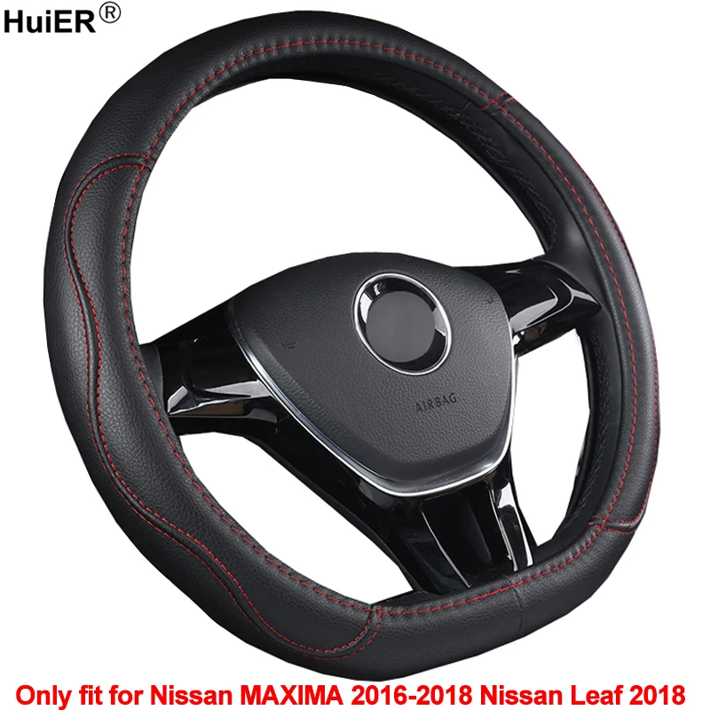 HuiER D форма Чехол рулевого колеса автомобиля из искусственной кожи для Nissan MAXIMA Nissan Leaf автомобильный Стайлинг Авто протектор