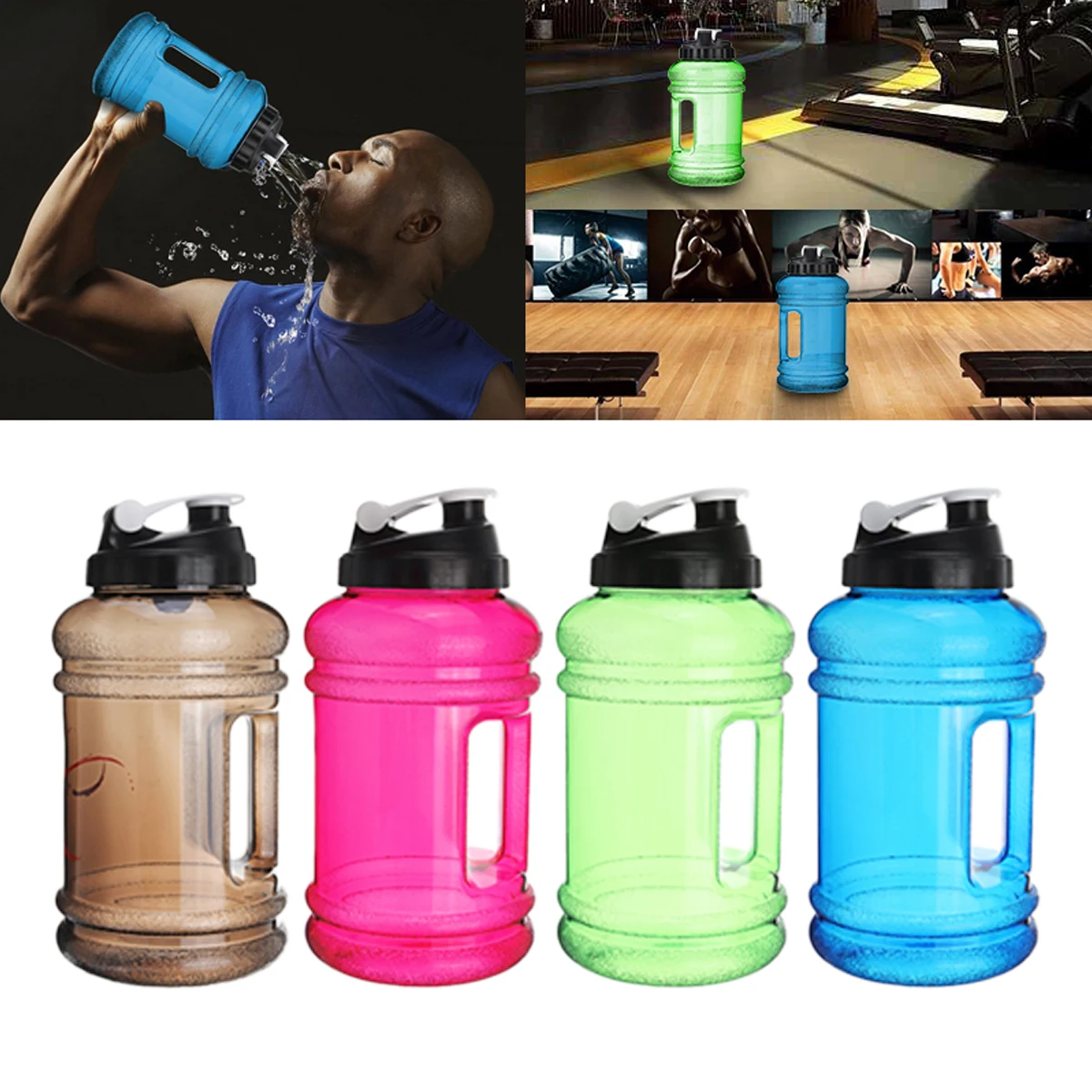2.2L портативная Спортивная бутылка для фитнеса, велосипед для пеших прогулок, путешествий, кемпинга, белка пластиковая чашка для воды большой емкости открытый бутылка для воды