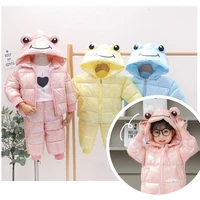 winter kids girls snowsuit outfit sets coats for boys waterproof padding cotton down jackets hooded jackets coat pants overall