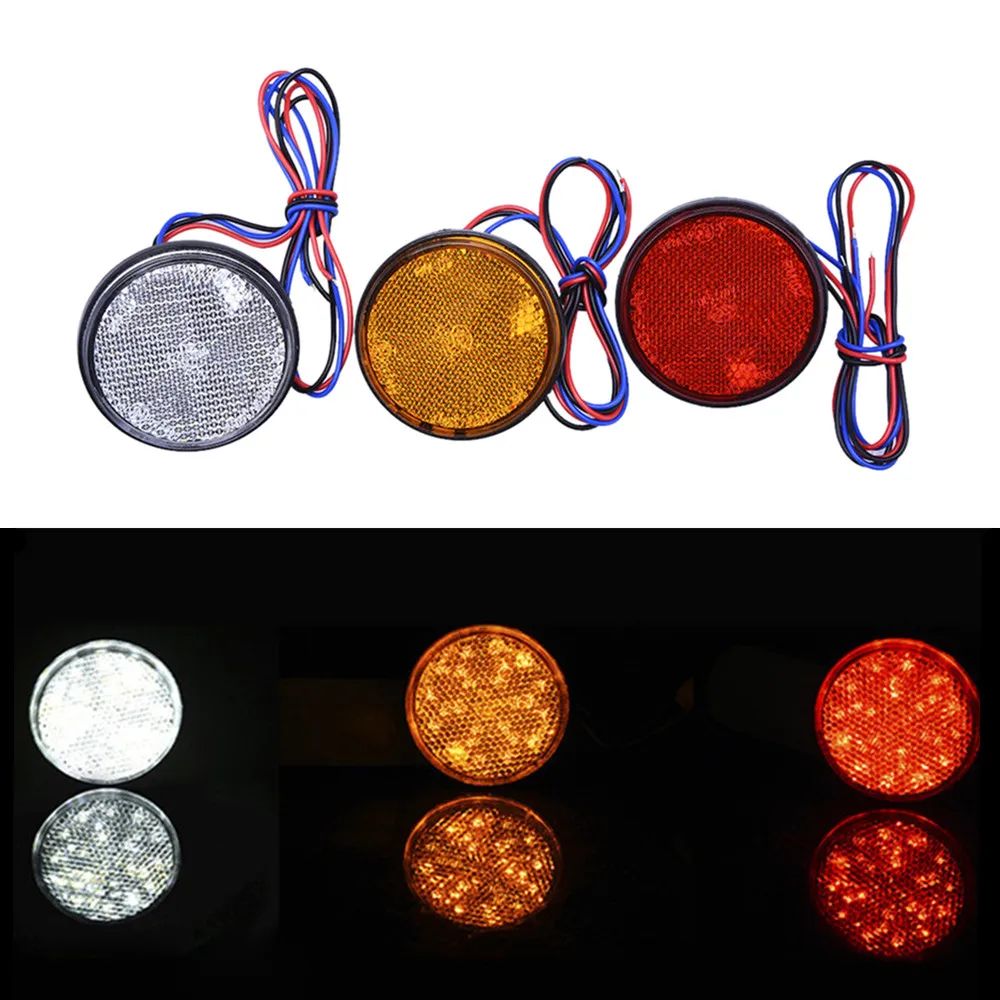 2 шт. 42 мм Универсальный 12 В Мотоцикл ATV Скутер светодиодный задсветильник круглый