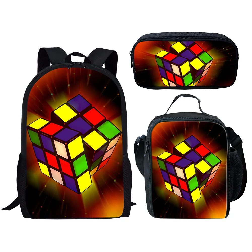 Школьный рюкзак для мальчиков и девочек, с принтом Magic Cube, рюкзак для подростков