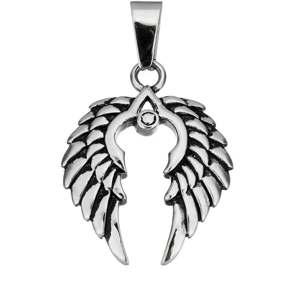 Подвески из нержавеющей стали YYW ювелирные изделия в форме крыла черные Полые для