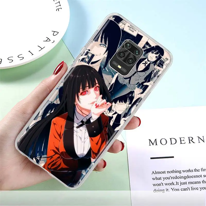 

Phone Case for Xiaomi Redmi Note 10 9S 9T 9 8 Pro 8T 7 7A 9A 9C K30 K40 Yumeko Jabami Anime Bumper Cover Shell Coque Fundas Capa