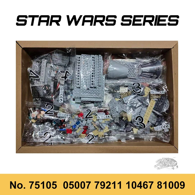 Кирпичи игрушки DIY Совместимость StarWars тысячелетия 05007 Тысячелетнего Сокола 79211