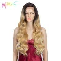 magic long wavy synthetic hair wig side part wigs for black women new colors red mixed cosplay wig synthetic wig