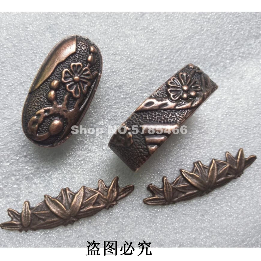 Красивый сплав защита цветов Tsuba менуки фучи Кашира для японского самурайский