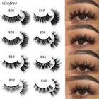 Норковые ресницы Visofree, натуральные длинные 3d норковые ресницы, накладные ресницы ручной работы, пластиковые, хлопковые, накладные ресницы для макияжа