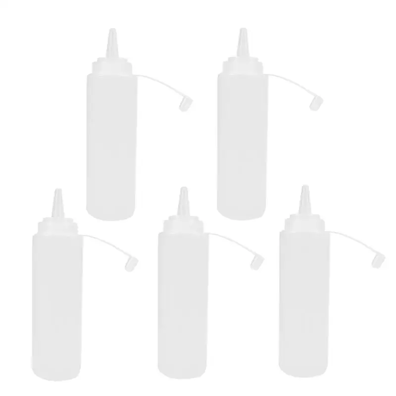 5 шт. пластиковые бутылочки для приправ 200 мл 8 унций|condiment bottles|condiment squeeze bottlesauce