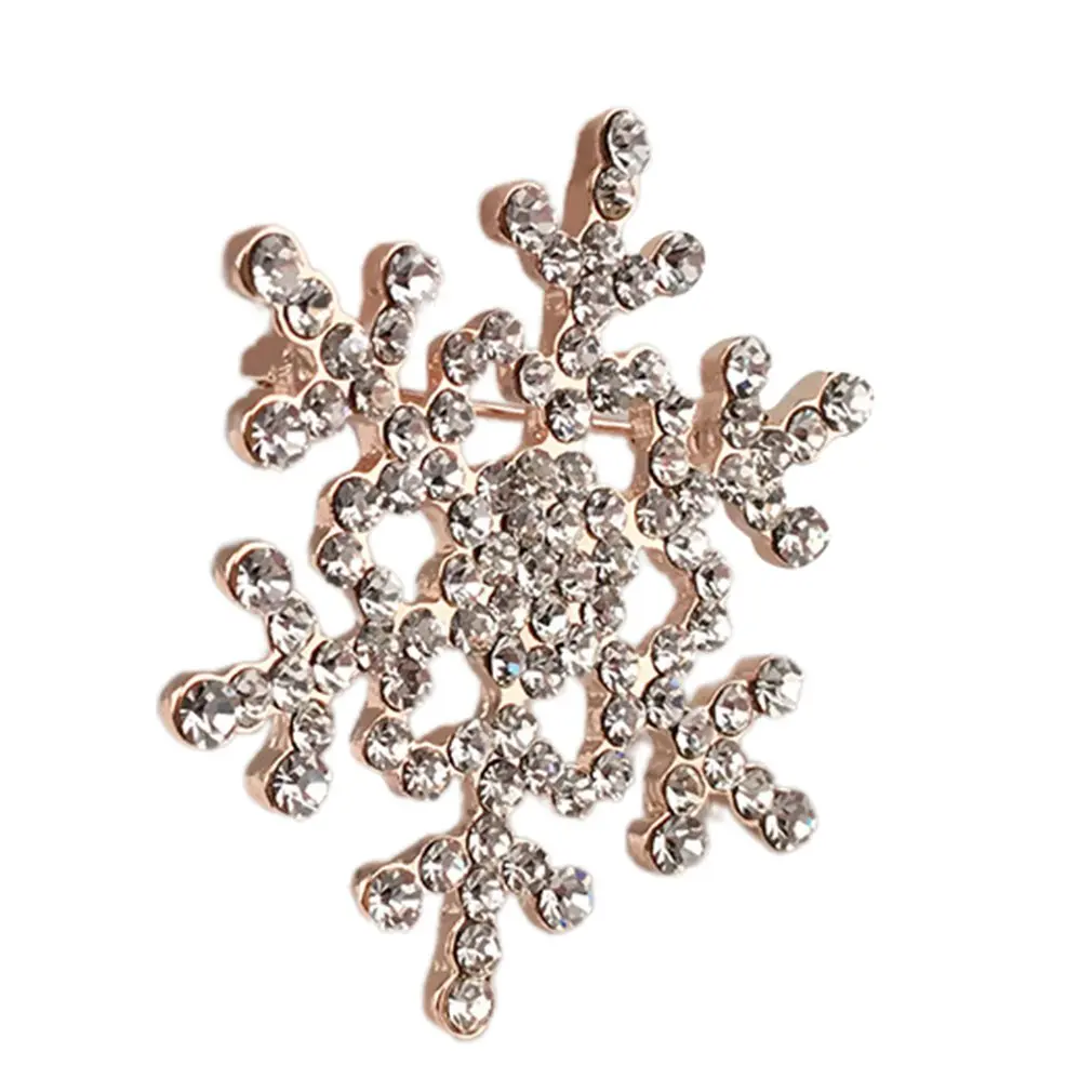 

2020 New Lady Fashion Sparkling Crystal Rhinestones Large Snowflake Brooch Pins Jewelry Gift Accessorise