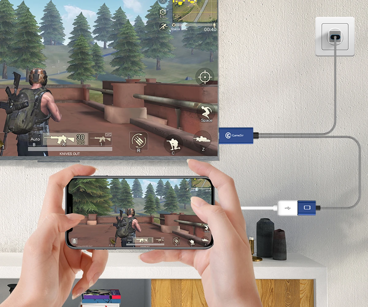 GameSir G tv 100 Мини Мобильный 1 м 1920*1080P HDMI дисплей Кабель-адаптер для iPhone/iPad iOS устройств Apple и ТВ кабель конвертер