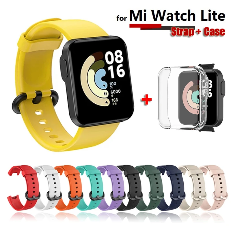 Bracelet de rechange en Silicone pour montre Mi Watch Lite 2, Bracelet de rechange avec étui