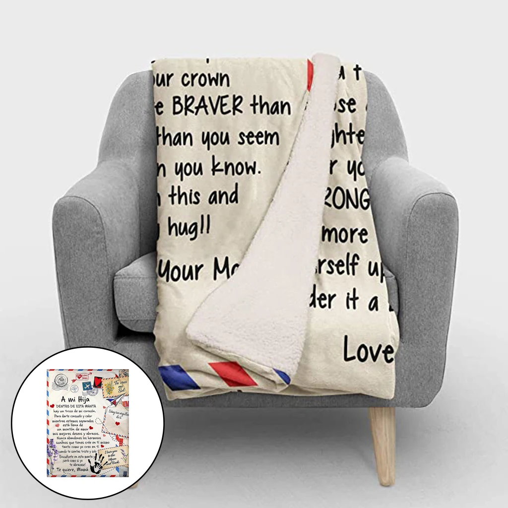 

Blanket Comfortable Wrap Perfect Letter To My Daughter Message Blankets A Gift For Family Friends Lovers For Office