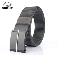 cukup mens new design knitting accessories quality canvas belts zinc automatic buckle fashion nylon belt many colors cbck212