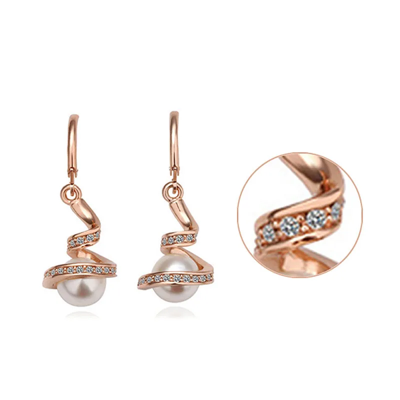 New 2019 Hot Selling Pearl Earrings Japanese And Korean Beautiful Fashion Rose Gold For Gorgeous ladies | Украшения и аксессуары