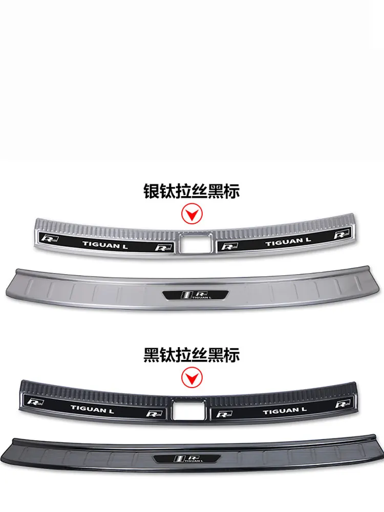 Защитная накладка на задний бампер из нержавеющей стали для Volkswagen VW Tiguan L 2017 2018