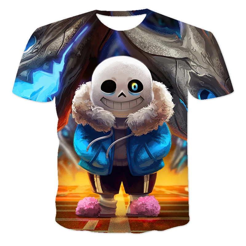 

2021 Summer Harajuku T-Shirt Interesting Under The Legend Pattern 3D Printing Kids Clothes Cool Breathable O-Necks T-Shirts Tops