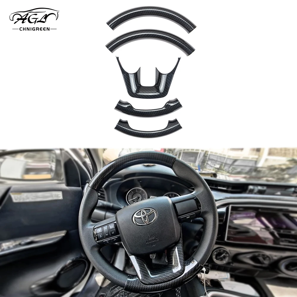 Скидка 5 шт., декоративная накладка на руль для Toyota Hilux Revo 2015-2021