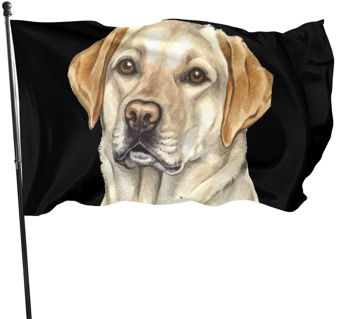 Labrador Dog Lab Yellow Art Cute Flags 3x5 Foot Polyester Banner Ft | Дом и сад