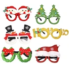 Рождественские вечерние очки, украшения для взрослых, детские игрушки, Санта-Клаус, снеговик, рога, очки, Рождественский Декор, праздничное платье