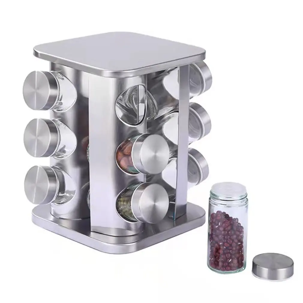 Кухонная банка для приправ из нержавеющей стали Металлическая емкость кухонная