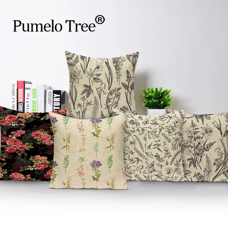 

Jungle Floralcar Decorative Cushion Cover Tropical Plant Pillowcase Leaf Throw Pillow Cases Living Room Pillow Cover Kissenbezug