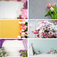 vinyl custom photography backdrops flower and wooden planks theme photography background 191024st 01